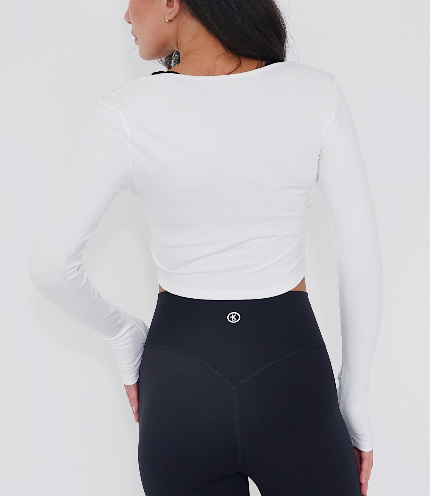 I Release Doubt Long Sleeve Crop - White