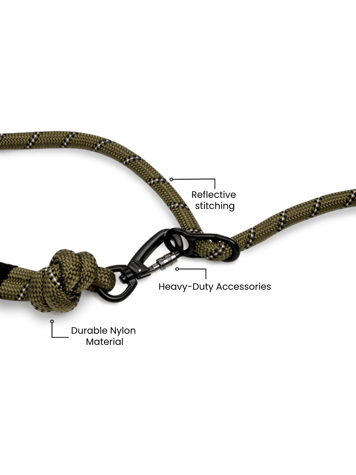 Hands-Free Dog Leash - Army Green