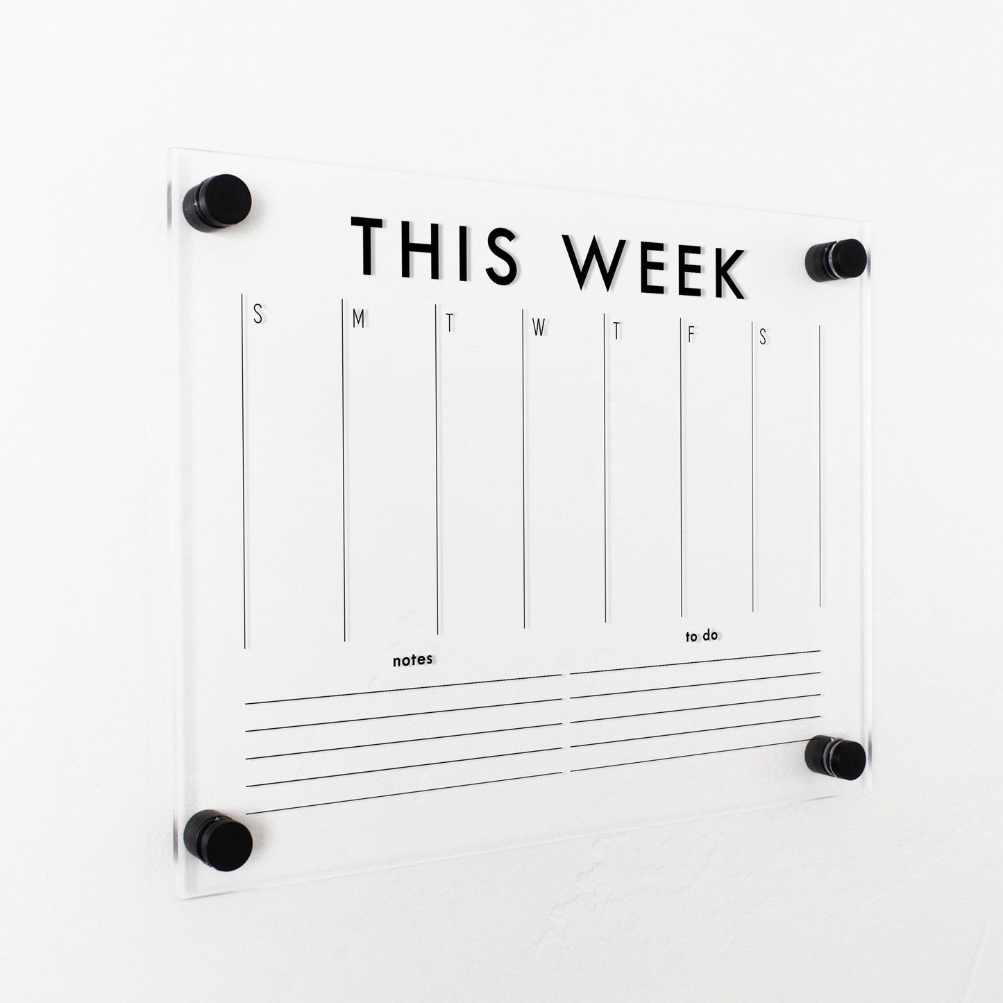 Weekly Acrylic Calendar