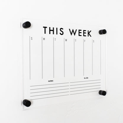 Weekly Acrylic Calendar