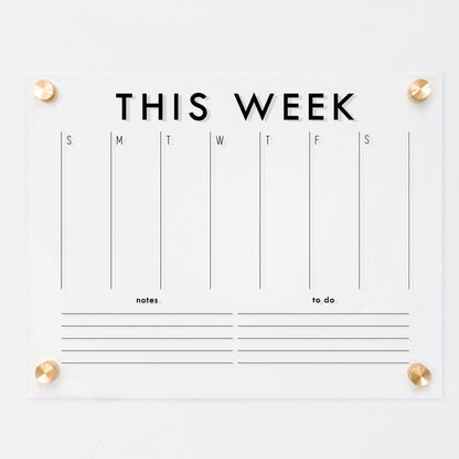 Weekly Acrylic Calendar