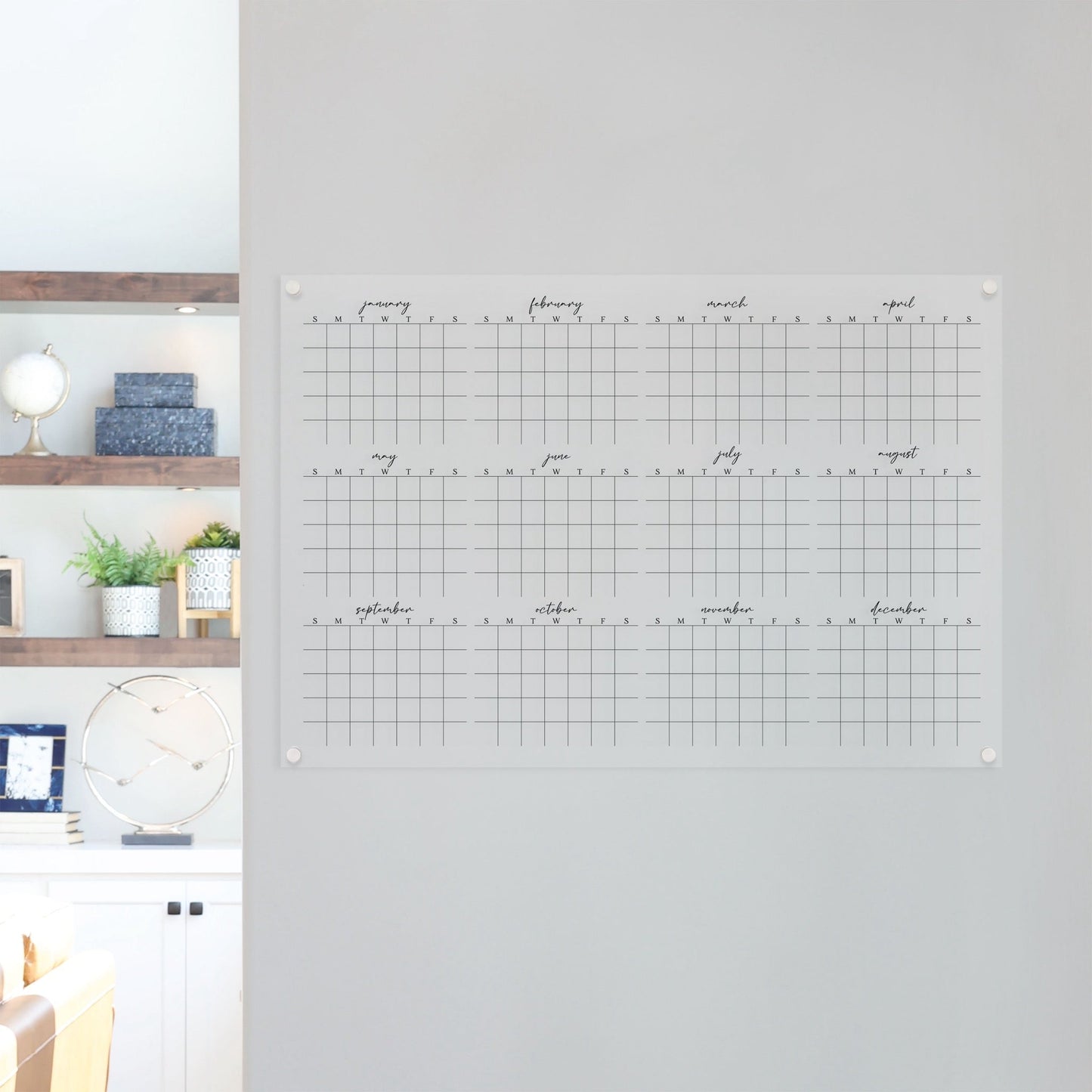 Yearly Acrylic Calendar