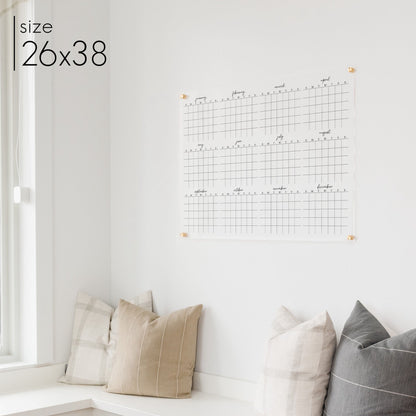 Yearly Acrylic Calendar