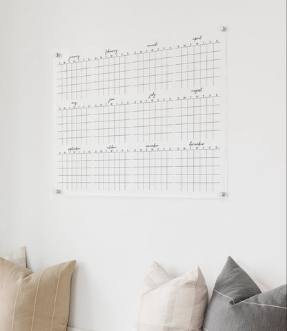 Yearly Acrylic Calendar