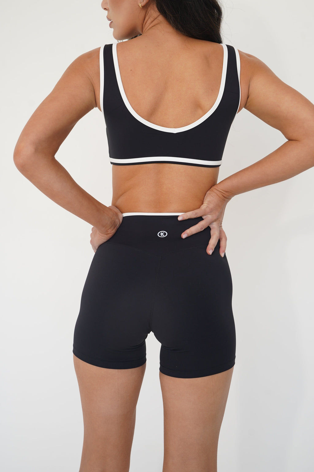 I Am Right Where I Need To Be Sports Bra - Black