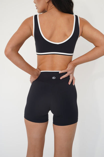 I Am Right Where I Need To Be Sports Bra - Black