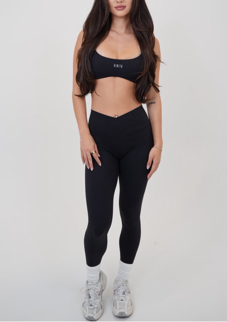 My Time Is Divine V-Waist Legging - Black
