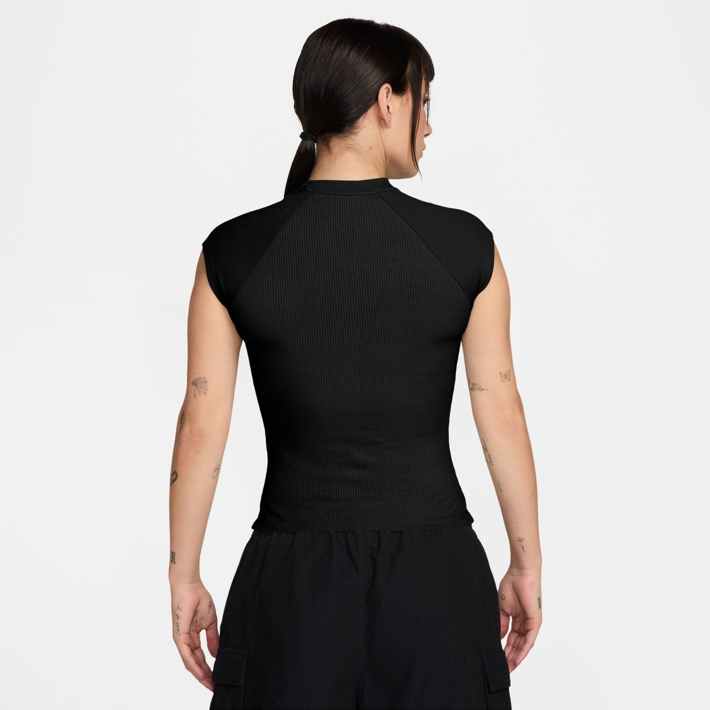 Nike Sportswear Chill Knit Ribbed Top - Black