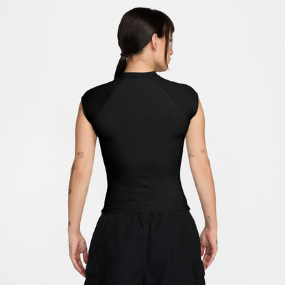 Nike Sportswear Chill Knit Ribbed Top - Black