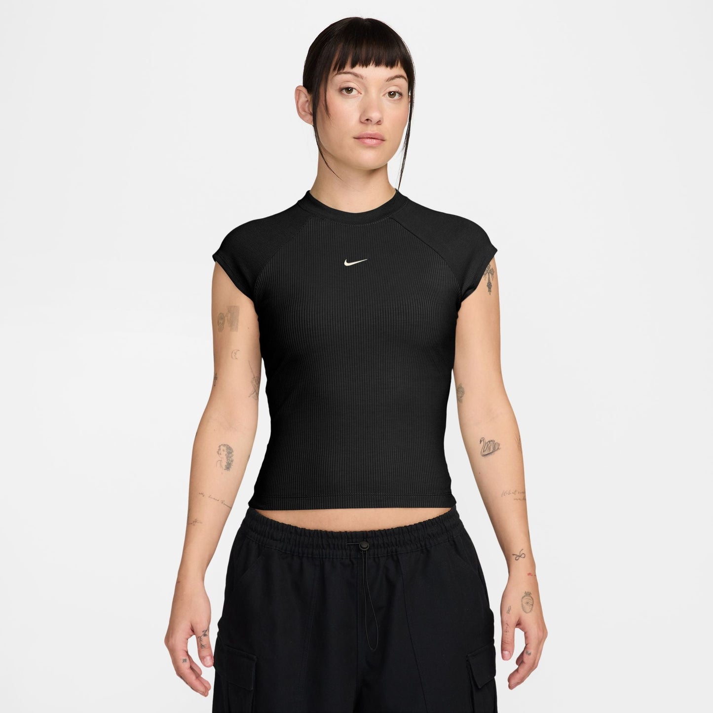 Nike Sportswear Chill Knit Ribbed Top - Black