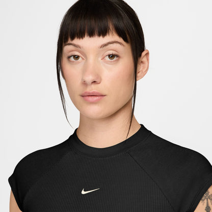 Nike Sportswear Chill Knit Ribbed Top - Black