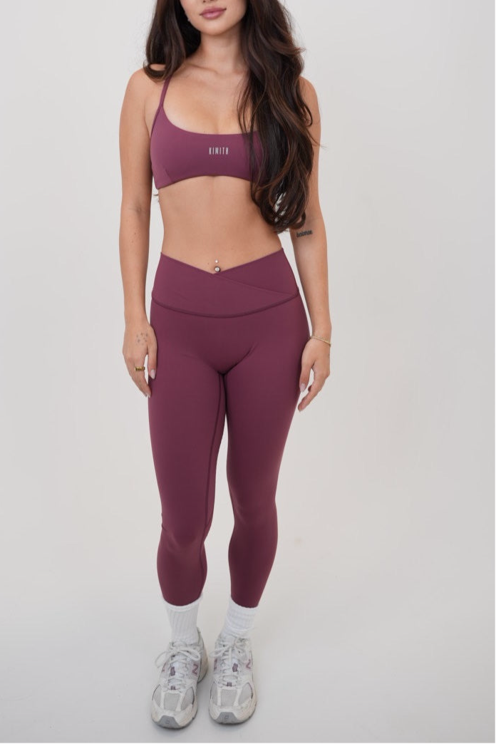 My Time Is Divine V-Waist Legging - Plum