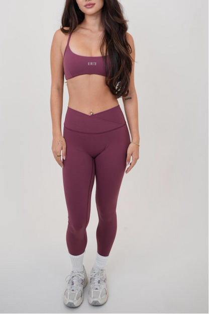 My Time Is Divine V-Waist Legging - Plum
