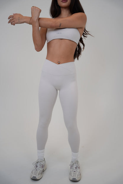 My Time Is Divine V-Waist Legging - Lime White