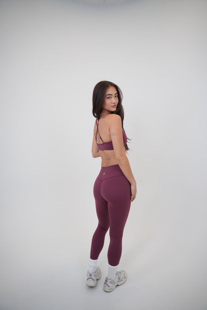 My Time Is Divine V-Waist Legging - Plum