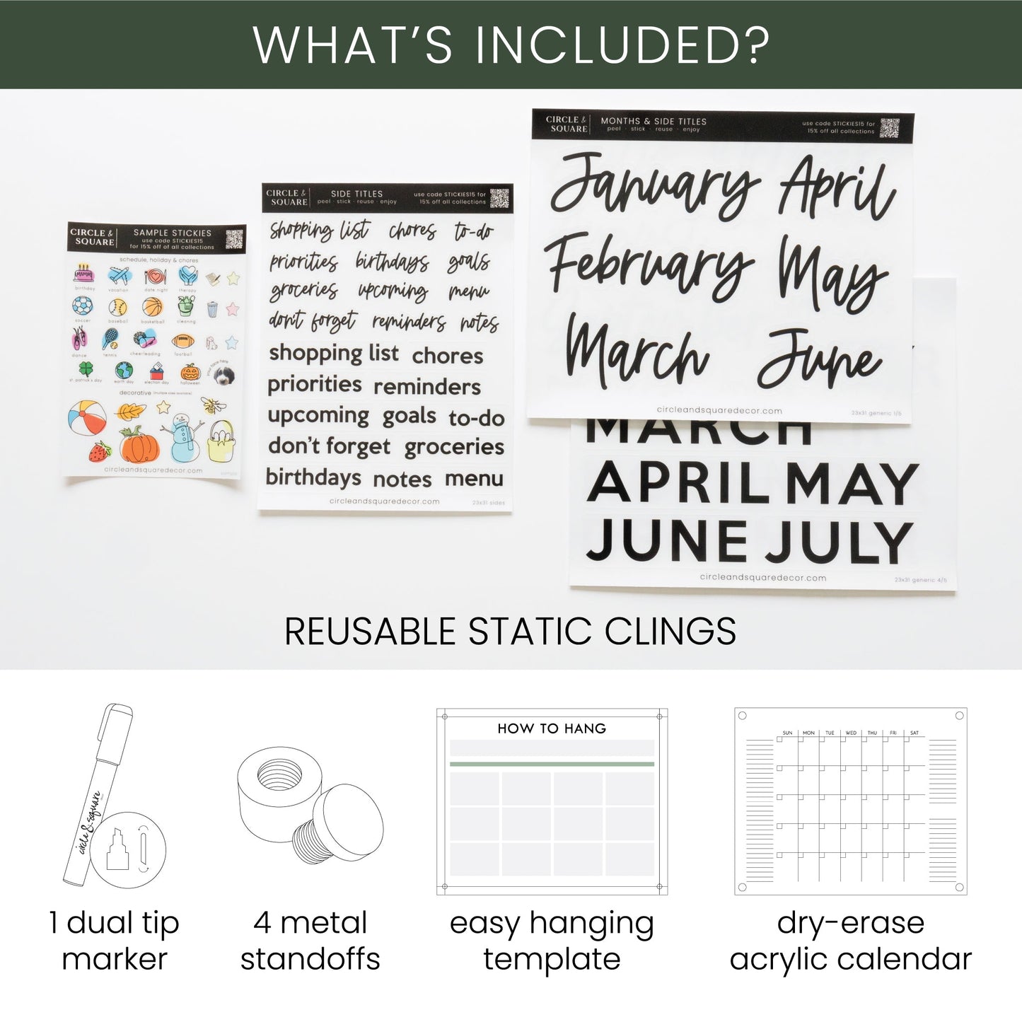 Monthly Acrylic Calendar