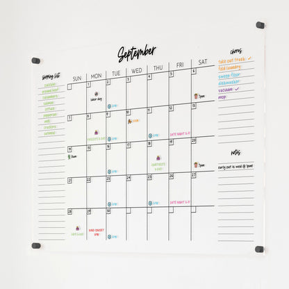 Monthly Acrylic Calendar