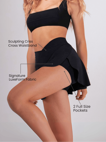 Women's Athletic Skort - Black