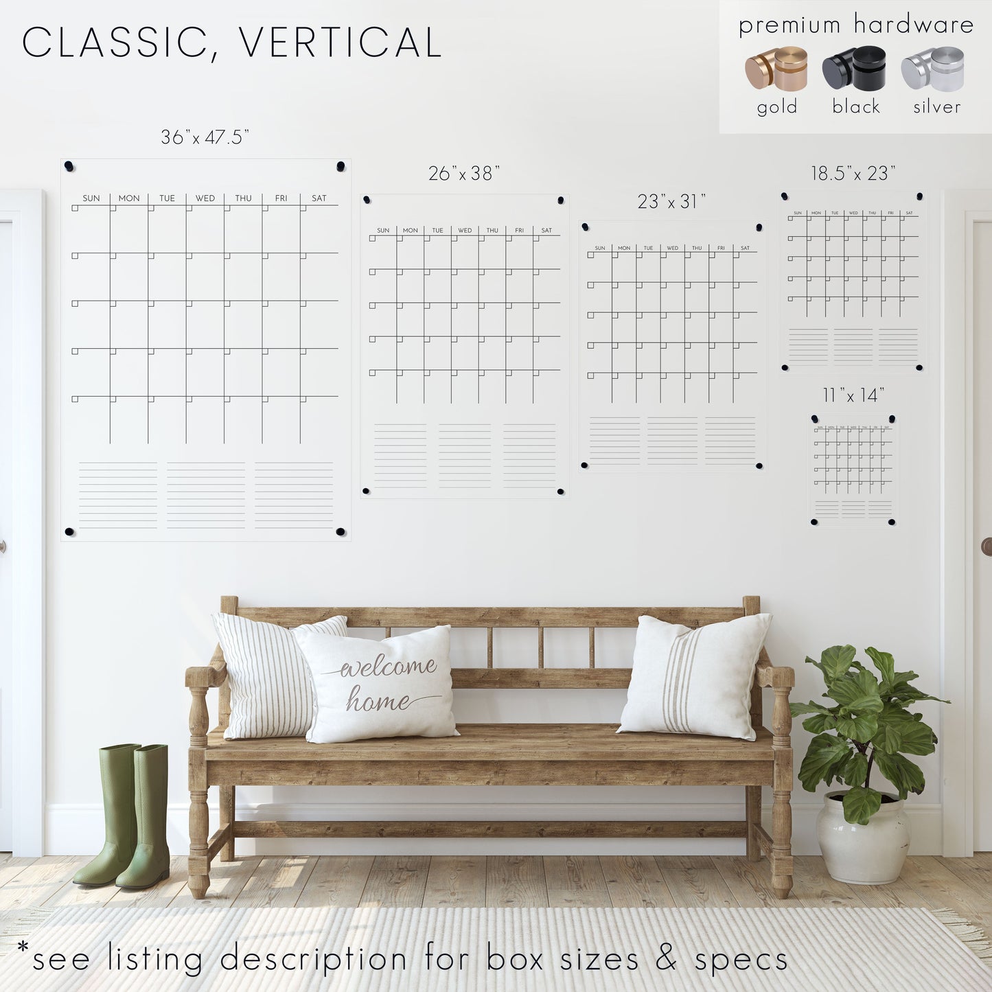 Monthly Acrylic Calendar